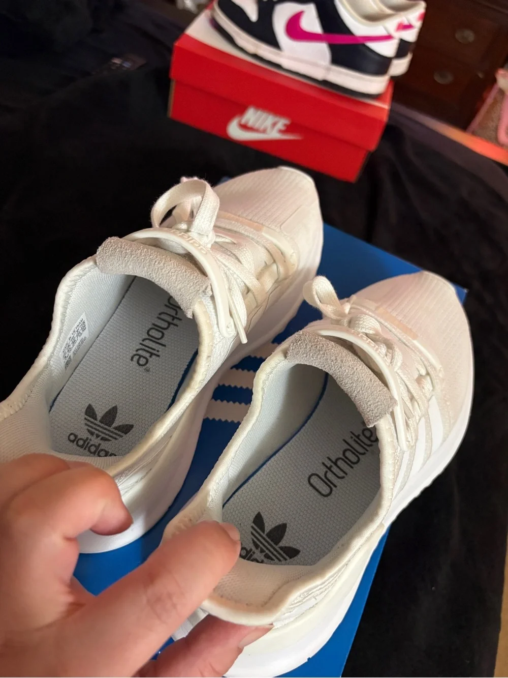 adidas Kids White U_Path Run Lightweight Sneakers